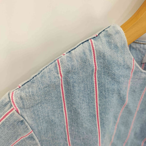 ティーバイアレキサンダーワン T by Alexander Wang 21SS ストライプ デニムブラウス S/S レディース US:0-2