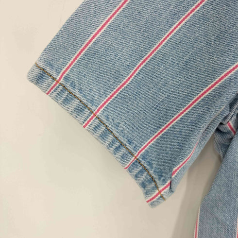 ティーバイアレキサンダーワン T by Alexander Wang 21SS ストライプ デニムブラウス S/S レディース US:0-2