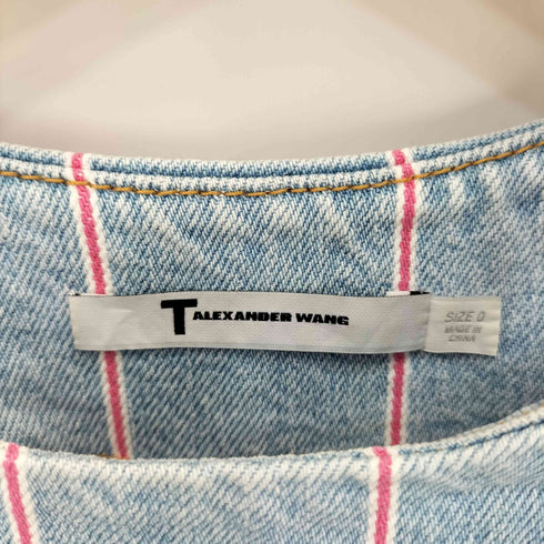 ティーバイアレキサンダーワン T by Alexander Wang 21SS ストライプ デニムブラウス S/S レディース US:0-2