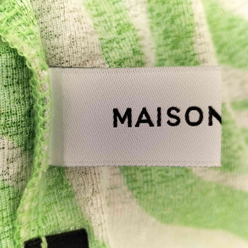 メゾンスペシャル MAISON SPECIAL ウェーブプリントシアータートルトップ レディース FREE