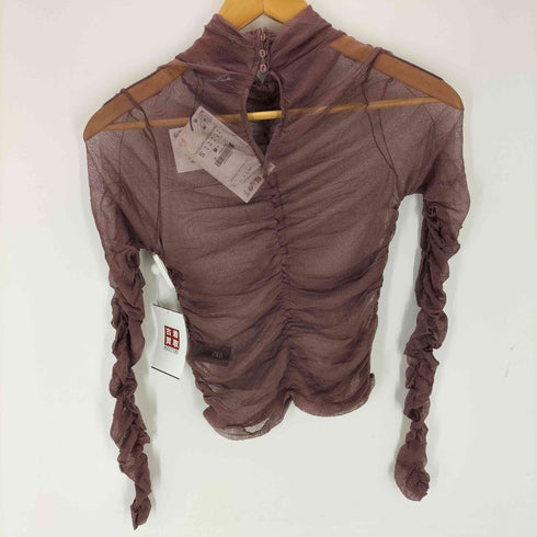 ザラ ZARA 100% SILK DRAPED TOP レディース JPN:S