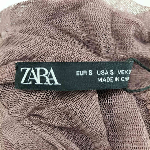 ザラ ZARA 100% SILK DRAPED TOP レディース JPN:S