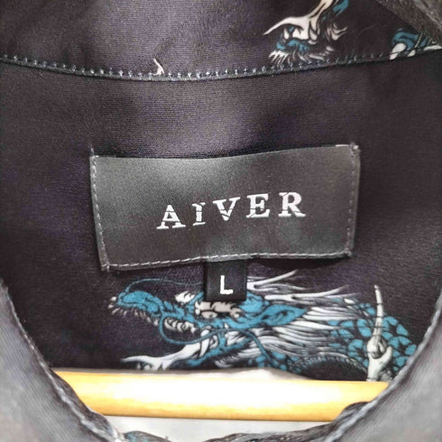 キャスパージョンアイバー CASPER JOHN AIVER L/S ドラゴンプリント 総柄シャツ メンズ JPN:L