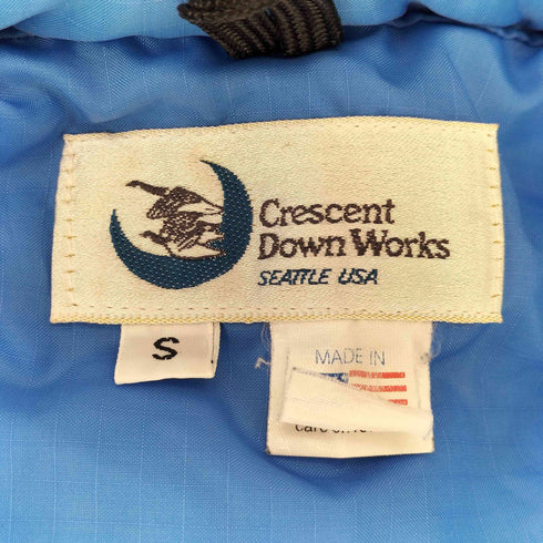クレセントダウンワークス CRESCENT DOWN WORKS USA製 フーデッドダウンジャケット メンズ JPN:S