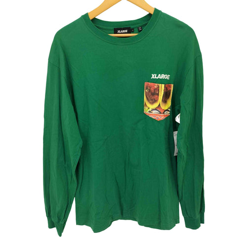 エクストララージ XLARGE L/S POCKET TEE GRUB SLANTED メンズ import:L