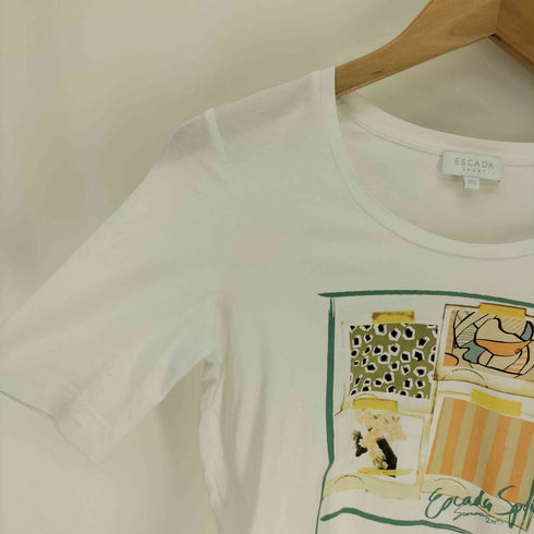 エスカーダスポーツ ESCADA SPORT フロント イラスト プリント Tシャツ レディース import:XS