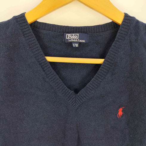 ポロバイラルフローレン Polo by RALPH LAUREN ポニー刺繍 ウール Vネック ニットベスト レディース 170