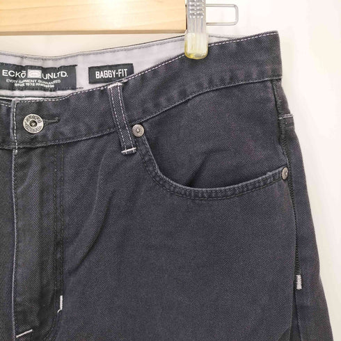 エコーアンリミテッド ECKO UNLTD BAGGY-FIT バギーデニム ショーツ メンズ 36
