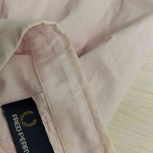 フレッドペリー FRED PERRY ロゴ刺繍 ハーフボタン コットン シャツワンピース レディース 10