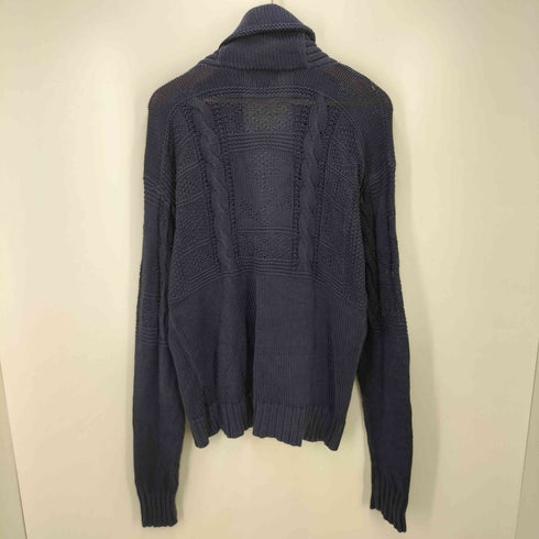 ポロジーンズカンパニーラルフローレン POLO JEANS COMPANY RALPH LAUREN 90-00s シェルボタン ショールカラー ケーブル編み カーディガン メンズ import:L