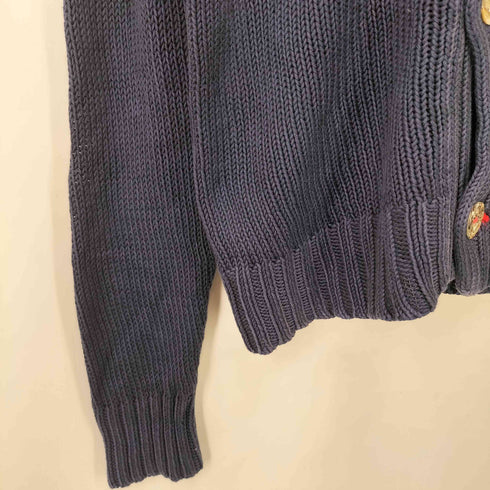 ポロジーンズカンパニーラルフローレン POLO JEANS COMPANY RALPH LAUREN 90-00s シェルボタン ショールカラー ケーブル編み カーディガン メンズ import:L