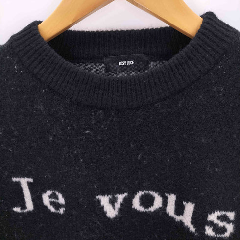 rosy luce MESSAGE JACQUARD KNIT レディース FREE