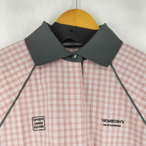 メゾンスペシャル MAISON SPECIAL 25SS NEW BEGING plaid pattern Polo Shirt レディース FREE