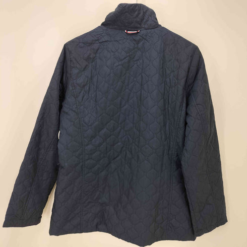 トミーヒルフィガー TOMMY HILFIGER ロゴワッペン スタンドネック ジップアップ キルティングジャケット メンズ import:L