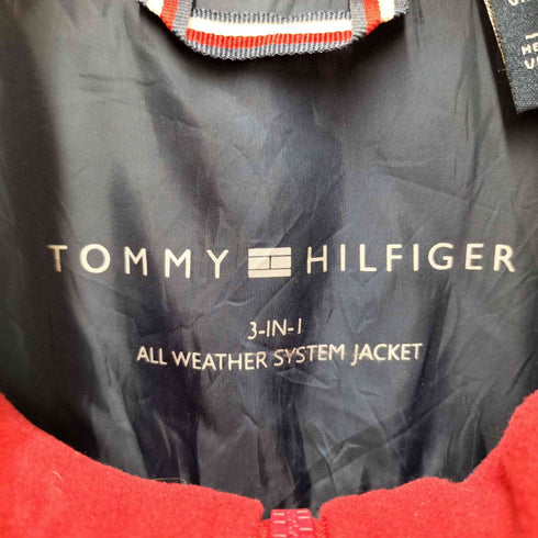 トミーヒルフィガー TOMMY HILFIGER ロゴワッペン スタンドネック ジップアップ キルティングジャケット メンズ import:L