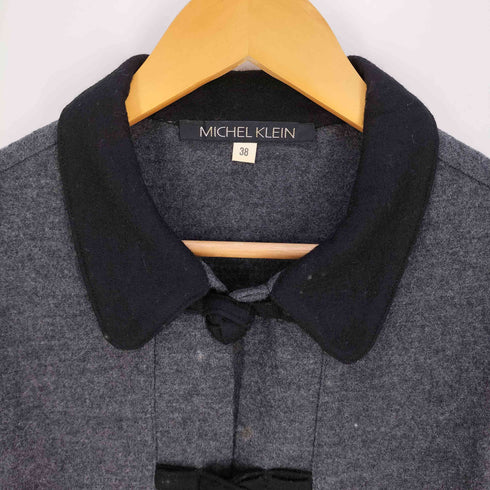 ミッシェルクラン MICHEL KLEIN チャイナボタン ウールライクシャツ レディース 38
