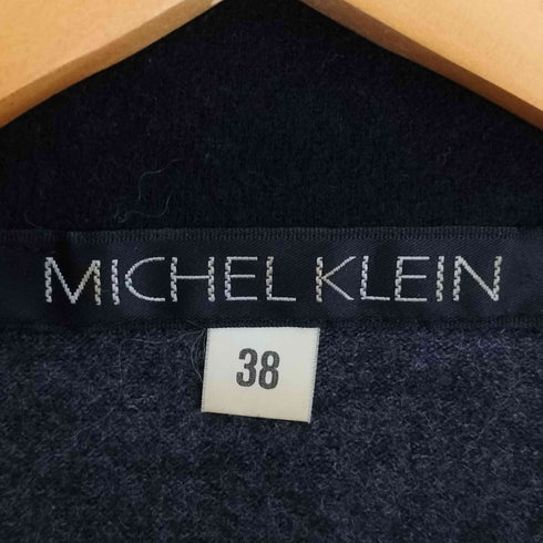 ミッシェルクラン MICHEL KLEIN チャイナボタン ウールライクシャツ レディース 38
