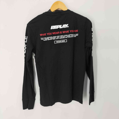 リプレイ REPLAY BASIC ロゴl/STシャツ ロングスリーブクルーネックTシャツ メンズ