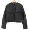 ザラ ZARA ショート丈 ノーカラー フェイクレザージャケット レディース import:XS