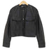 ザラ ZARA ショート丈 ノーカラー フェイクレザージャケット レディース import:XS