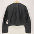 ザラ ZARA ショート丈 ノーカラー フェイクレザージャケット レディース import:XS