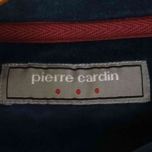 ピエールカルダン pierre cardin ロゴ刺繍 ベロア ジップアップジャケット メンズ import:L