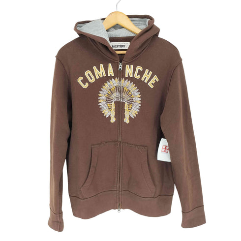 バックナンバー BACK NUMBER COMANCHE フロント刺繍フード裏サーマルジップパーカー メンズ JPN:L