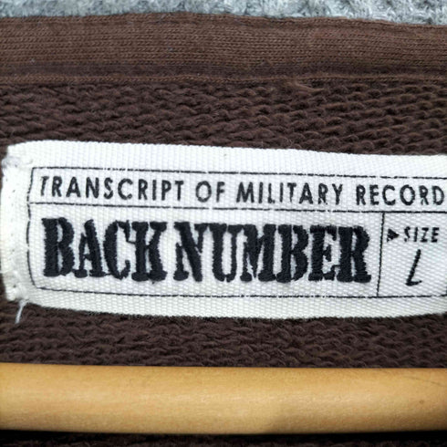 バックナンバー BACK NUMBER COMANCHE フロント刺繍フード裏サーマルジップパーカー メンズ JPN:L