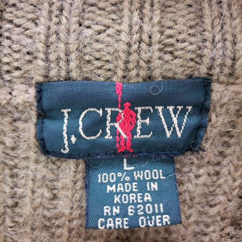 ジェイクルー J.CREW 90s 韓国製 巨人タグ ウールクルーネックニット メンズ import:L