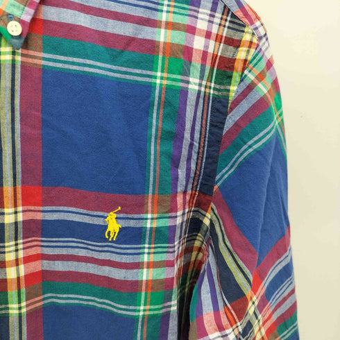 ラルフローレン RALPH LAUREN CUSTOM FIT ボタンダウンチェックシャツ メンズ S