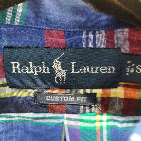 ラルフローレン RALPH LAUREN CUSTOM FIT ボタンダウンチェックシャツ メンズ S