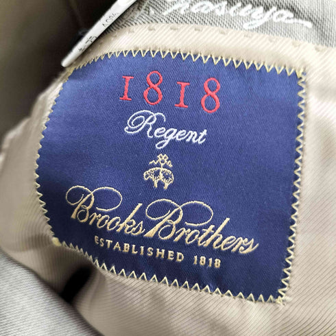 ブルックスブラザーズ BROOKS BROTHERS REGENT イタリア製 ピークドラペル 2Bウールセットアップスーツ メンズ