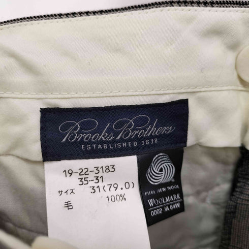 ブルックスブラザーズ BROOKS BROTHERS グレンチェック 2タックウールスラックス メンズ 31