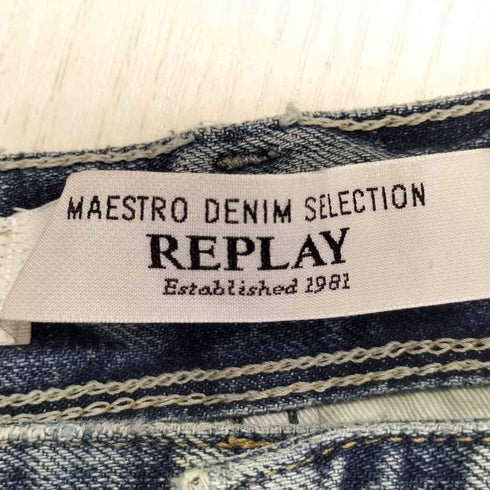 リプレイ REPLAY ダメージ加工 バンダナ スキニー デニムパンツ メンズ W30/L32