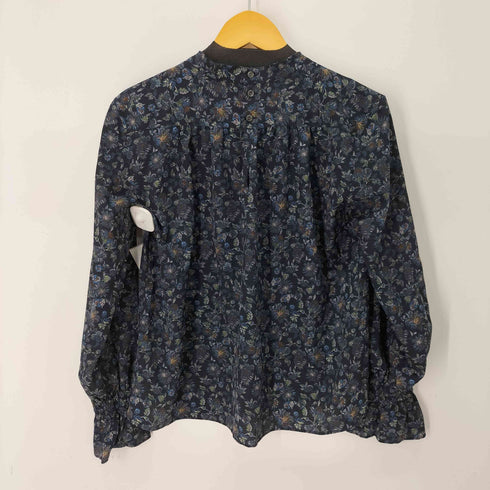 グリーンレーベルリラクシング GREEN LABEL RELAXING CFC フラワー プリント シャーリング カフス ブラウス レディース