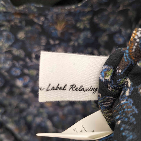 グリーンレーベルリラクシング GREEN LABEL RELAXING CFC フラワー プリント シャーリング カフス ブラウス レディース