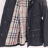 バーバリーロンドン BURBERRY LONDON 裏地 ノバチェック レザー ショルダー 切替 パテッド ダウン ジャケット メンズ import:L