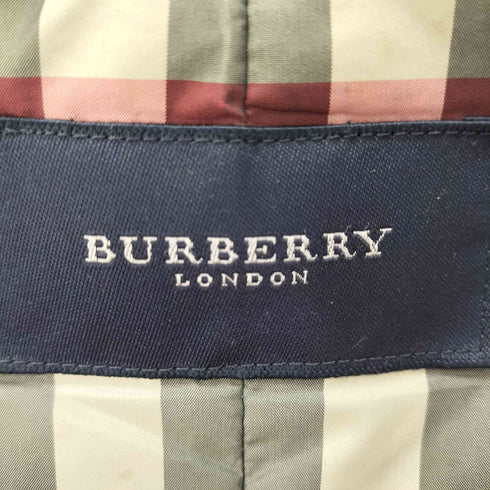 バーバリーロンドン BURBERRY LONDON 裏地 ノバチェック レザー ショルダー 切替 パテッド ダウン ジャケット メンズ import:L
