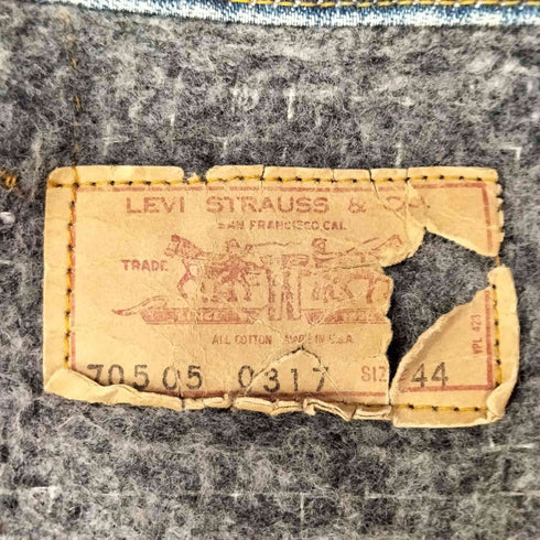 リーバイス Levis 70S MADE IN USA 70505 3rd 裏地ブランケット デニムジャケット オレンジステッチ メンズ 44