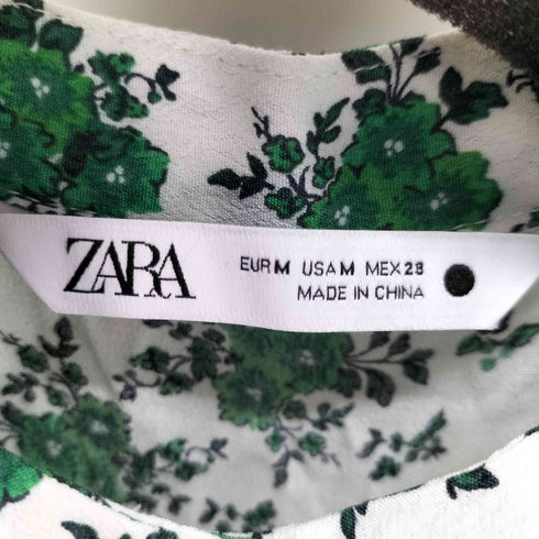 ザラ ZARA Floral print dress 七分丈 花柄ワンピース レディース import:M