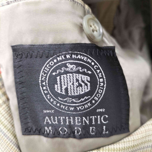 ジェイプレス J.PRESS AUTHENTIC MODEL チェック柄 3Bウールテーラードジャケット メンズ C94-W80-T175 A6
