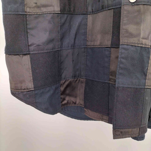 コムデギャルソンオムプリュス COMME des GARCONS HOMME PLUS パッチワーク 半袖シャツ メンズ M