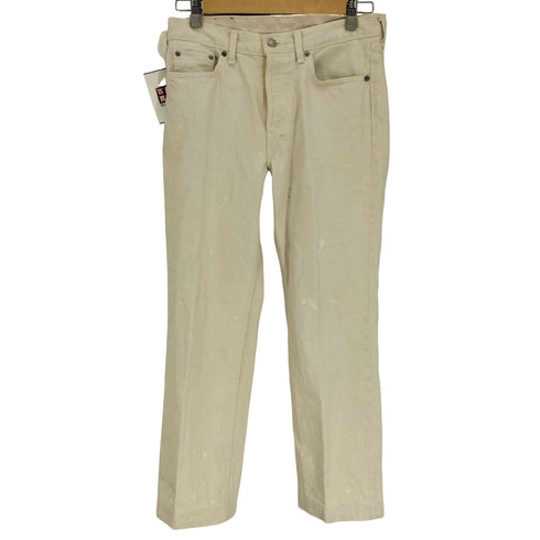 リーバイス Levis 00S W318 ペンキ 加工 ボタンフライ ホワイト デニム パンツ 2002年製 レディース W:30