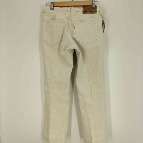 リーバイス Levis 00S W318 ペンキ 加工 ボタンフライ ホワイト デニム パンツ 2002年製 レディース W:30