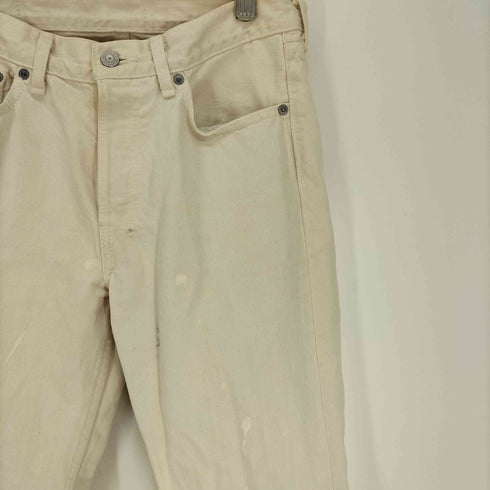 リーバイス Levis 00S W318 ペンキ 加工 ボタンフライ ホワイト デニム パンツ 2002年製 レディース W:30