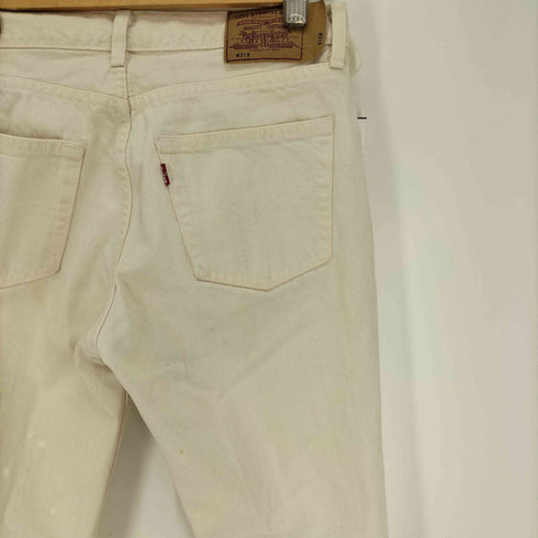 リーバイス Levis 00S W318 ペンキ 加工 ボタンフライ ホワイト デニム パンツ 2002年製 レディース W:30
