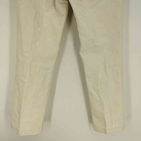 リーバイス Levis 00S W318 ペンキ 加工 ボタンフライ ホワイト デニム パンツ 2002年製 レディース W:30