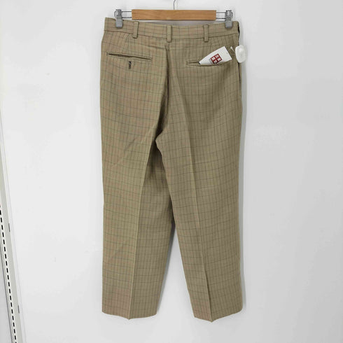 ジェイプレス J.PRESS NEW ENGLAND MODEL ウールリネン チェックスラックス メンズ 79
