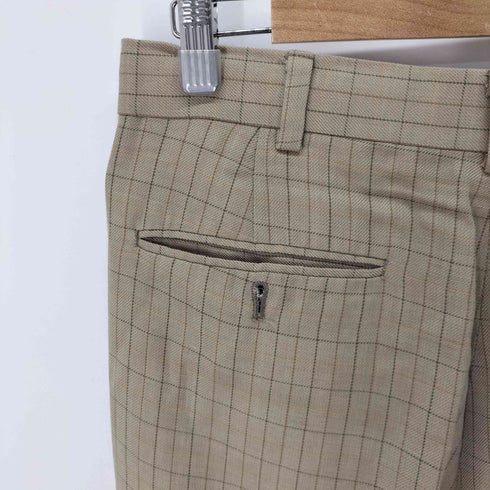 ジェイプレス J.PRESS NEW ENGLAND MODEL ウールリネン チェックスラックス メンズ 79