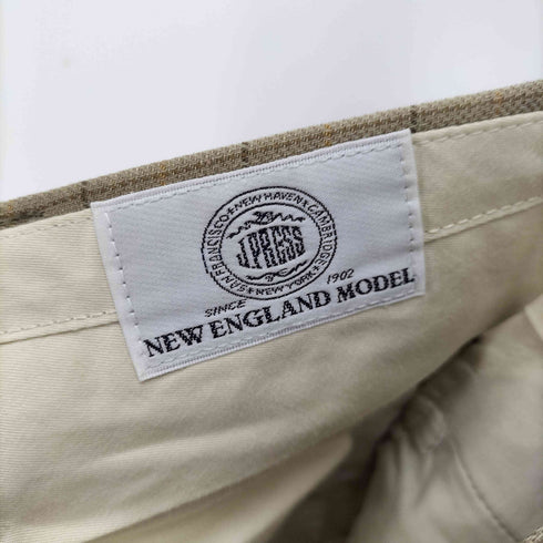 ジェイプレス J.PRESS NEW ENGLAND MODEL ウールリネン チェックスラックス メンズ 79